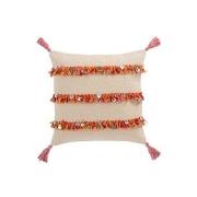 Tyynyt J-line  COUSSIN 3RANG FRAN COT BEI/MIX (45x45x3cm)  45x45 cm