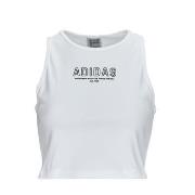 Lyhythihainen t-paita adidas  Crop Top WHITE  EU S