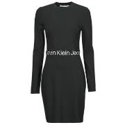 Lyhyt mekko Calvin Klein Jeans  LOGO ELASTIC MILANO LS DRESS  EU S