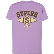 Lyhythihainen t-paita Superb 1982  SPRBCA-2201-LILAC  EU XXL