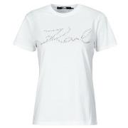 Lyhythihainen t-paita Karl Lagerfeld  rhinestone logo t-shirt  EU S