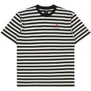 T-paidat & Poolot Edwin  Basic Stripe T-Shirt - Black/White  EU M