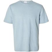 T-paidat & Poolot Selected  T-Shirt Bet Linen - Cashmere Blue  EU S