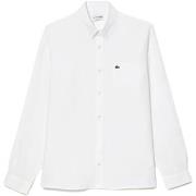 Pitkähihainen paitapusero Lacoste  Linen Casual Shirt - Blanc  EU S / ...
