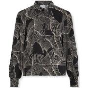 Paita Vila  Mula L/S Shirt - Black/Graphic  FR 36