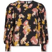 Paita Vila  Top Dortea L/S - Black/Old Rose  FR 36