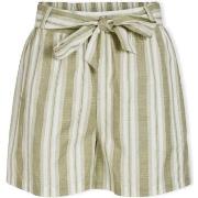 Shortsit & Bermuda-shortsit Vila  Etni Shorts - Egret/Oil Green  FR 34