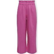 Housut Only  Solvi-Caro Linen Trousers - Raspberry Rose  EU M