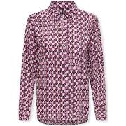 Paita Only  Alma Life Poly Shirt L/S - Magenta Purple/Posh  EU M