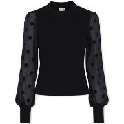 Neulepusero Y.a.s  YAS Noos Dotme Knit LS - Black  EU L