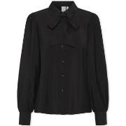 Paita Y.a.s  YAS Noos Pil LS Bow Shirt - Black  EU S