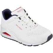 Kengät Skechers  Uno Stand On Air 73690-WNVR White/Navy/RED  36