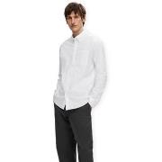 Pitkähihainen paitapusero Selected  Noos Regrick Oxford Shirt - White ...