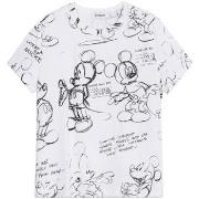 Lyhythihainen t-paita Desigual  TS_MICKEY SKETCH 25WWTK03  EU S