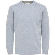 Neulepusero Selected  Wool Jumper New Coban - Medium Grey Melange  EU ...