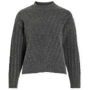 Neulepusero Vila  Relli Highneck Knit - Dark Grey Melange  EU S