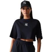 Lyhythihainen t-paita New-Era  Wmns Le Midi Crop Tee Neyyan Blk  EU M