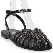 Sandaalit S.piero  BLACK FLAT SANDAL  36