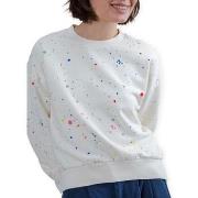 Olkalaukut Brava Fabrics  Splash Paint Rounded Sweatshirt - Ecru  EU S
