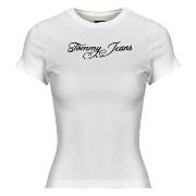 Lyhythihainen t-paita Tommy Jeans  TJW SLIM ESS LOGO 1 RIB TEE EXT  EU...