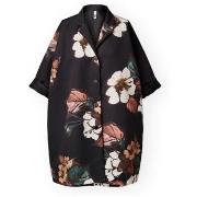 Paksu takki Wendy Trendy  Coat 224216 - Black Floral  Yksi Koko