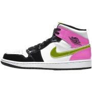 Kengät Nike  1 Mid White Black Cyber Pink  38 1/2