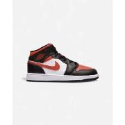 Tennarit Nike  Air Jordan 1 Mid Bred Toe Black Fire Red White (GS)  39