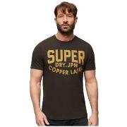 Lyhythihainen t-paita Superdry  T-shirt  Copper Label noir vintage fla...
