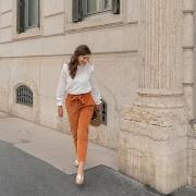 Chino-housut / Porkkanahousut Céleste  MARRONNIER  FR 36