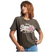 Lyhythihainen t-paita Superdry  T-shirt  Vintage Narrative  EU S