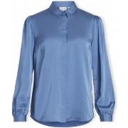 Paita Vila  Noos Shirt Ellette Satin - Coronet Blue  FR 36