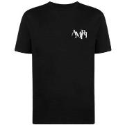 Lyhythihainen t-paita Amiri  STAGGERED LOGO TEE BLACK  EU XXL
