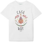Lyhythihainen t-paita Casablanca  T-SHIRT CASA WAY WHITE  EU XXL