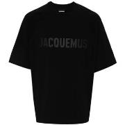 Lyhythihainen t-paita Jacquemus  LE T-SHIRT LE TYPO BLACK  EU M