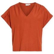 Paita Vila  Top Prisilla V-Neck - Burnt Brick  FR 36