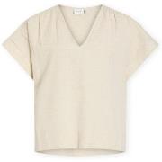 Paita Vila  Top Prisilla V-Neck - Super Light Natural Melange  FR 34