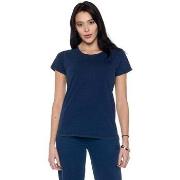 Lyhythihainen t-paita Leone 1947  Woman T-Shirt Short Sleeves Indaco  ...