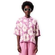 Lyhythihainen poolopaita Frnch  Typha Knit - Violine  EU M