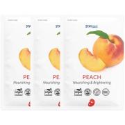 Vegan Sheet Mask Peach,  Stay Well Ihonhoito