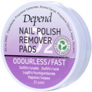 Depend O2 Nail Polish Remover Odourless/Fast 32 Pads