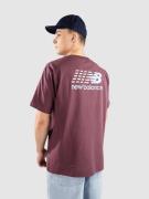 New Balance Athletics Multi Color Logo T-paita punainen