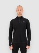 Mons Royale Cascade Merino 1/4 Zip Aluskerrastopaita musta