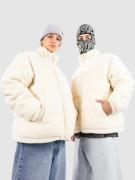 Fabric Mix Teddy Puffer Takki