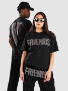 VLONE Friends Rhinestone T-paita musta
