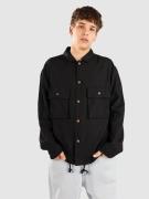 Anerkjendt Akotto Cot-Linen-Vis Overshirt Takki musta