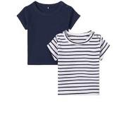 A Happy Brand 2-Pack T-Shirts Navy 62/68 cm
