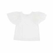 Monnalisa Butterfly Sleeve T-Shirt White 5 Years
