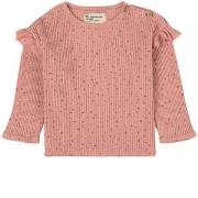 Piupiuchick Ribbed Printed Baby T-Shirt Pink 4 Years