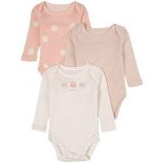 Absorba 3-Pack Baby Bodies Pink 3 Months