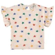 Bobo Choses Star Print T-Shirt Cream 6 Months